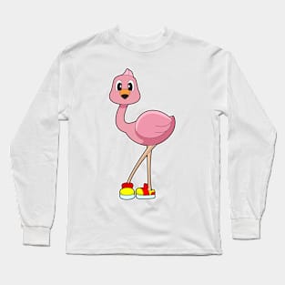 Flamingo Shoes Long Sleeve T-Shirt